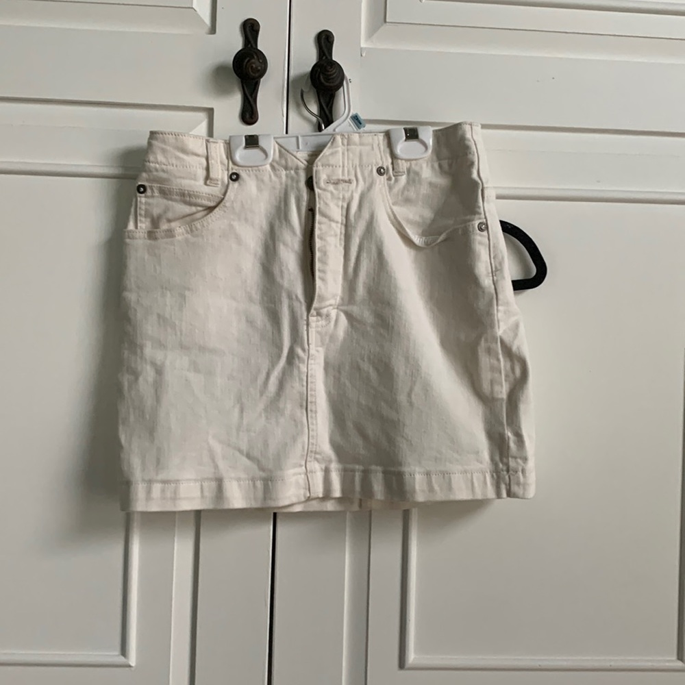 White mini skirt - denim